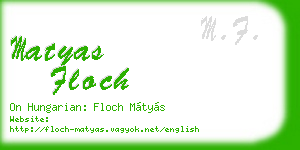matyas floch business card