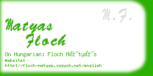 matyas floch business card